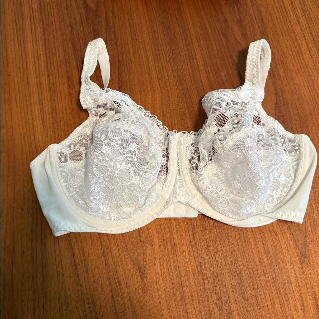 Vintage Vanity Fair Lace Underwire Bra - White 38d Euc